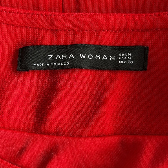 Zara Red 3/4 Sleeve Tunic Dress | Medium - Picture 6 of 7